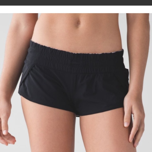 Lululemon Surf Short II Reversible Size 2 Black Mini Ripple White Seal Grey - Picture 1 of 9